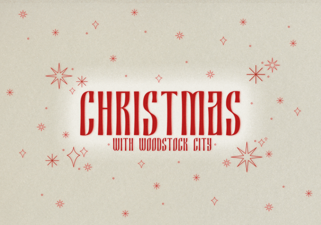Christmas with Woodstock City 2023 White background