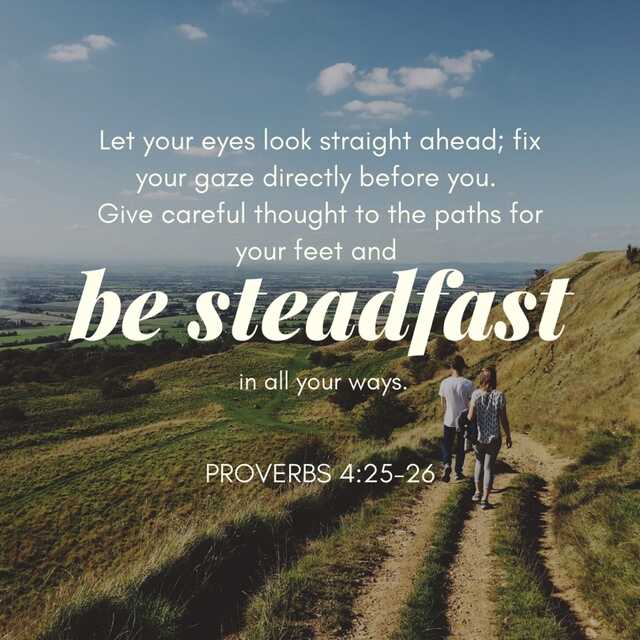 be steadfast in all your ways scripture verse graphic