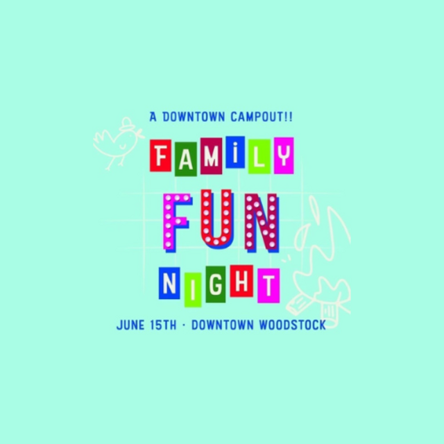 family fun night in downtown woodstock June 2023