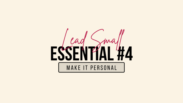 lead small essential 4 make it personal