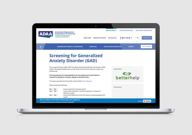 screening for generalized anxiety disorder